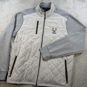 Polo Golf Ralph Lauren Jacket Mens XL Grey Quilted Ryder Cup Whistling Straits